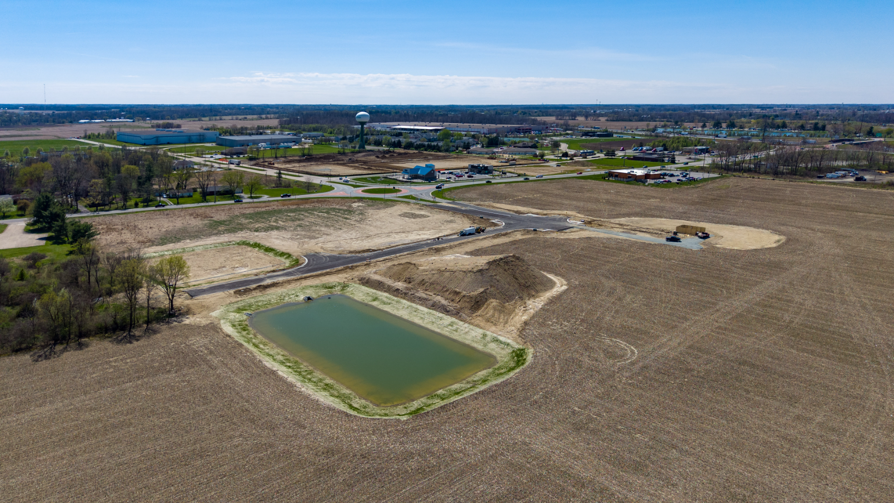 Aerial of the Pendleton master development site at SR 38 and Heritage Way